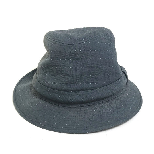 HERMES hat canvas gray quilting Dot Pattern unisex(Unisex) 59 Used Authentic