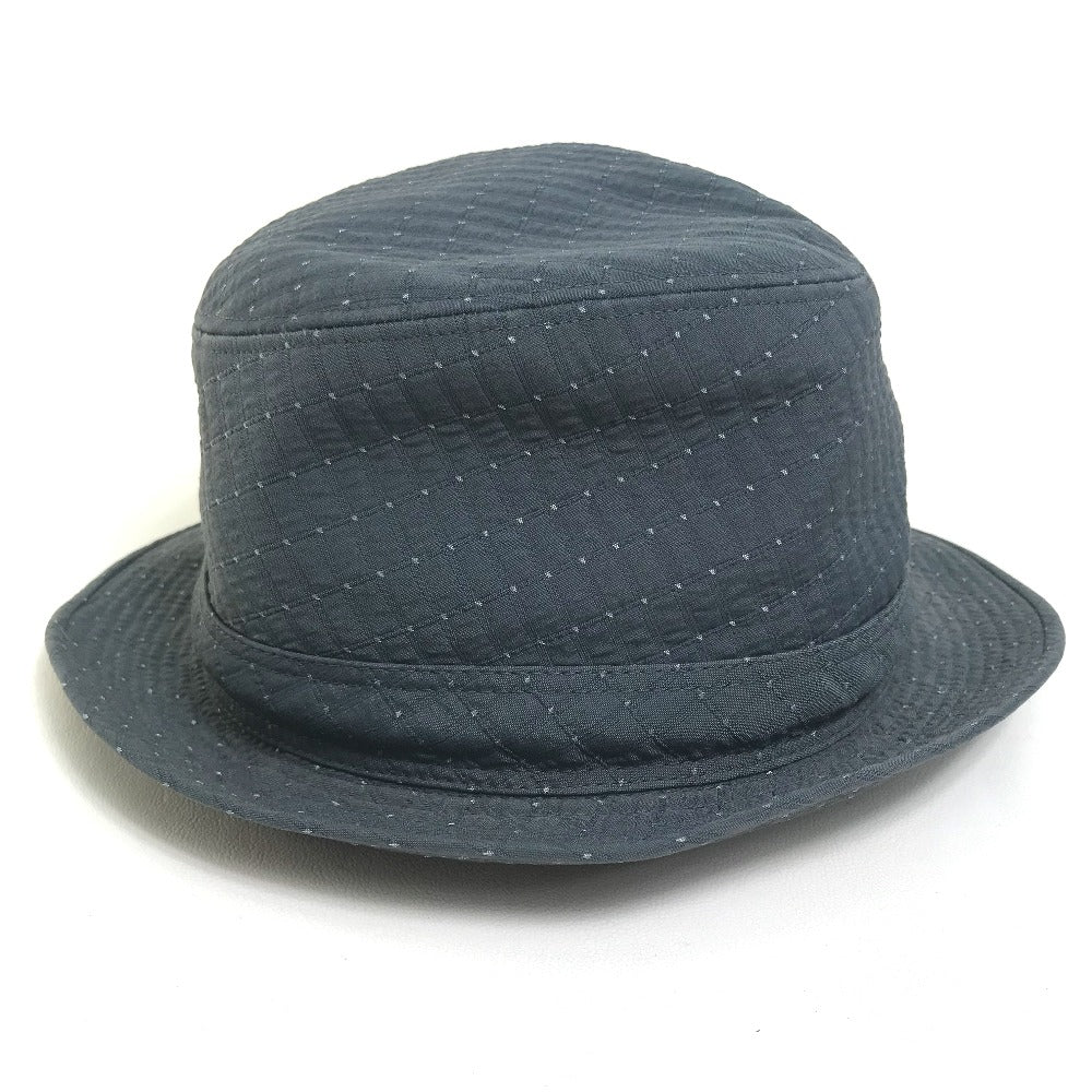HERMES hat canvas gray quilting Dot Pattern unisex(Unisex) 59 Used Authentic