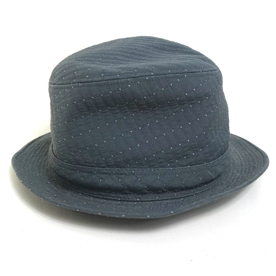 HERMES hat canvas gray quilting Dot Pattern unisex(Unisex) 59 Used Authentic