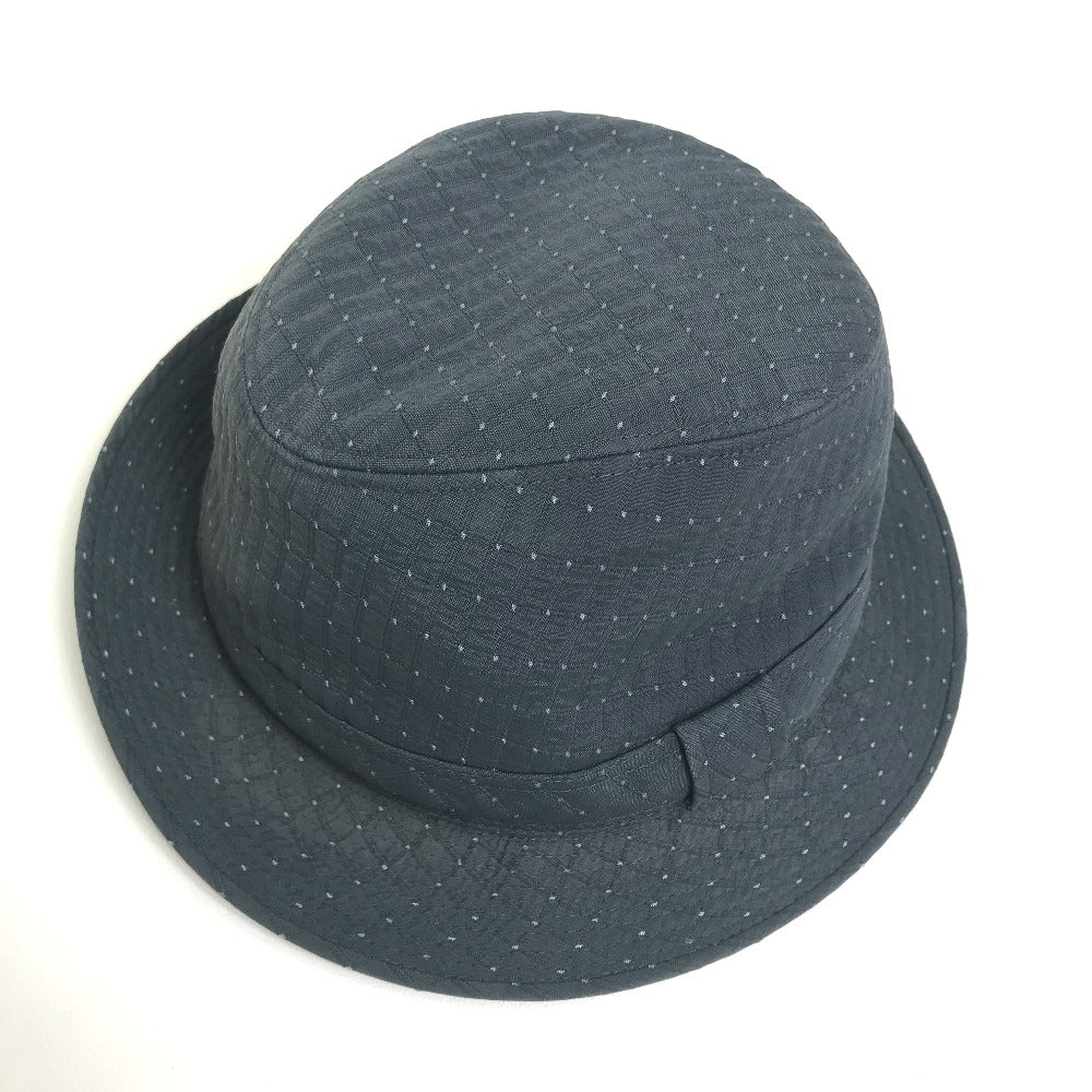 HERMES hat canvas gray quilting Dot Pattern unisex(Unisex) 59 Used Authentic