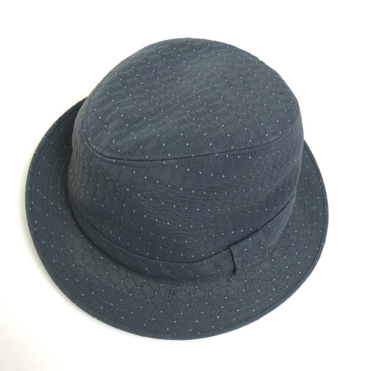 HERMES hat canvas gray quilting Dot Pattern unisex(Unisex) 59 Used Authentic