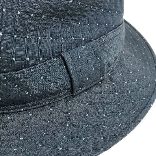HERMES hat canvas gray quilting Dot Pattern unisex(Unisex) 59 Used Authentic