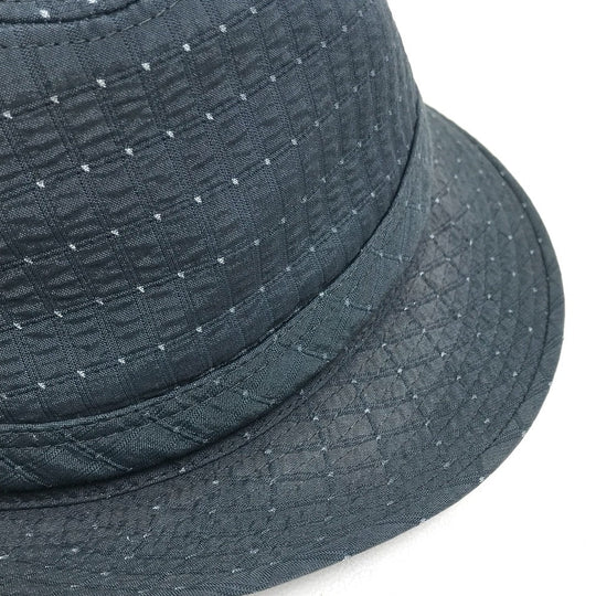 HERMES hat canvas gray quilting Dot Pattern unisex(Unisex) 59 Used Authentic