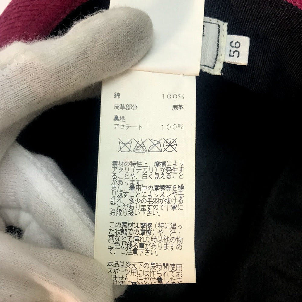 HERMES hat Cotton, Leather Pink purple Fashion Accessories unisex(Unisex) 56 Used Authentic