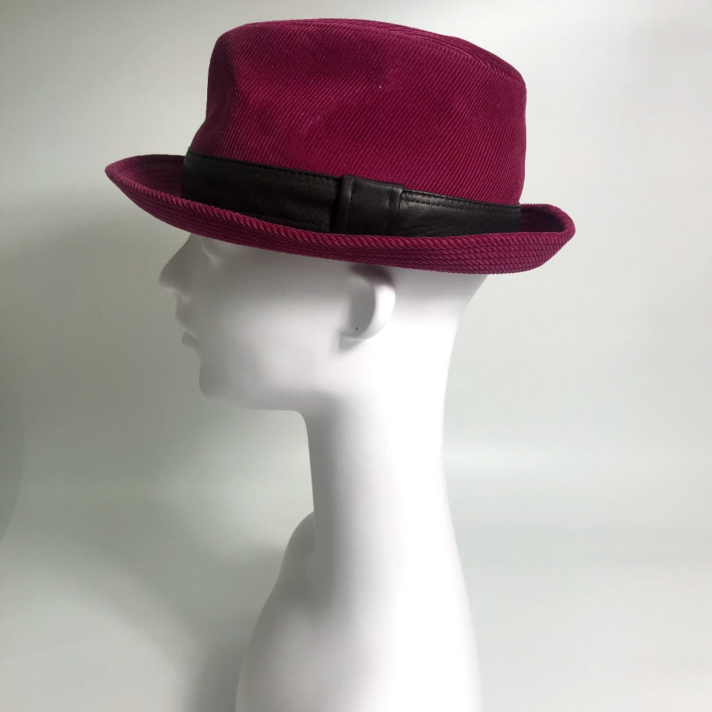 HERMES hat Cotton, Leather Pink purple Fashion Accessories unisex(Unisex) 56 Used Authentic