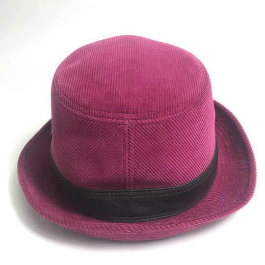 HERMES hat Cotton, Leather Pink purple Fashion Accessories unisex(Unisex) 56 Used Authentic