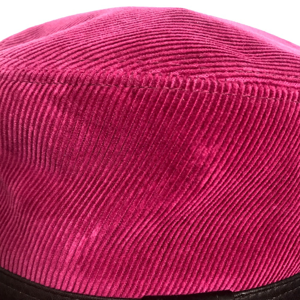 HERMES hat Cotton, Leather Pink purple Fashion Accessories unisex(Unisex) 56 Used Authentic