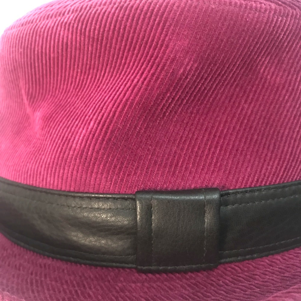 HERMES hat Cotton, Leather Pink purple Fashion Accessories unisex(Unisex) 56 Used Authentic