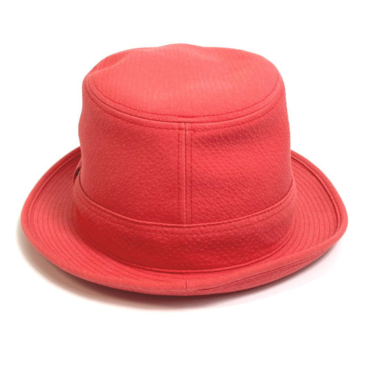 HERMES hat cotton Red Panama unisex(Unisex) 57 Used Authentic
