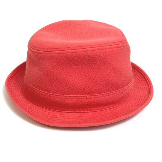 HERMES hat cotton Red Panama unisex(Unisex) 57 Used Authentic