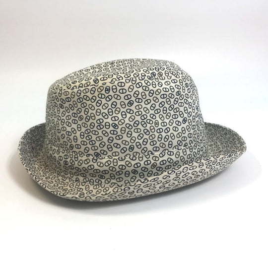 HERMES hat cotton white Hat Chene Dunkle unisex(Unisex) 57 Used Authentic