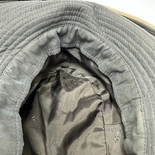 HERMES hat Nylon, suede gray H logo mens 57 Used Authentic