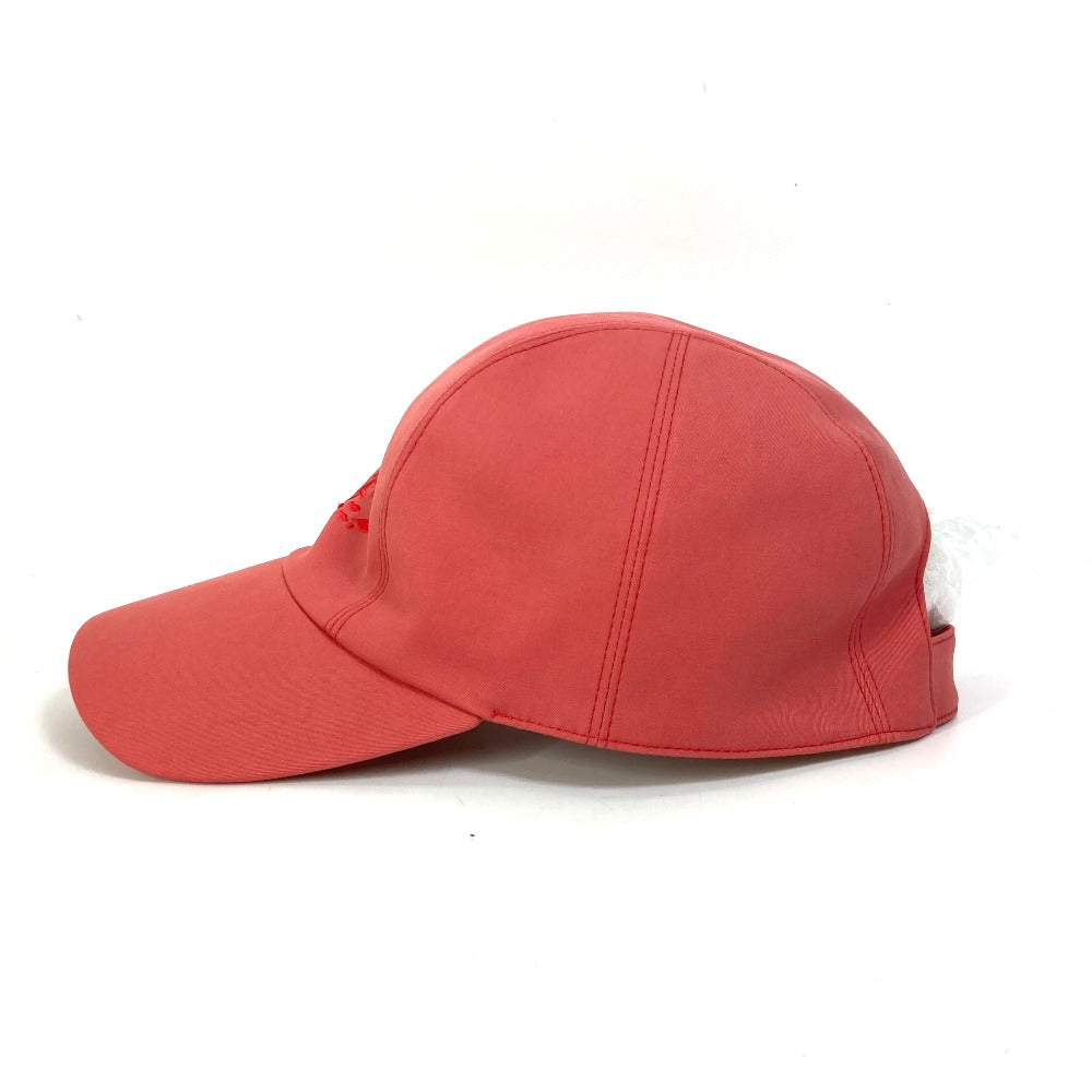 HERMES cap Cotton, Polyurethane Red logo Cap Davis H Primavera Women 57 Used Authentic