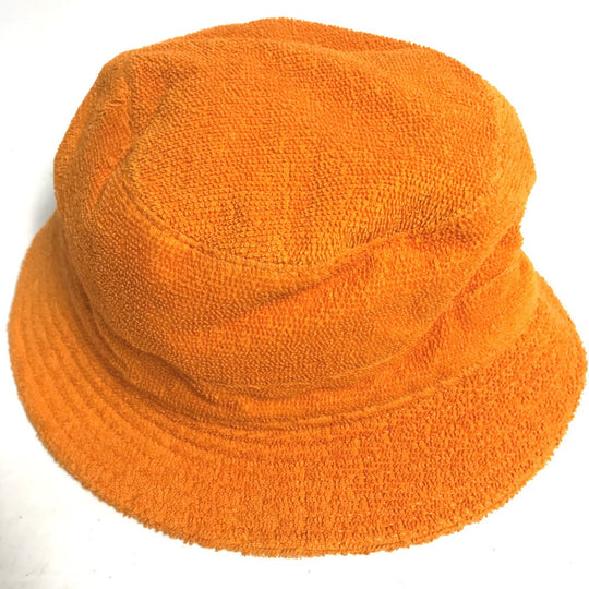 HERMES hat cotton Orange pile H logo Women 58 Used Authentic
