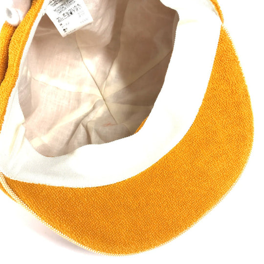 HERMES cap Cotton, Rayon Orange Hat cap cap Casquette 57