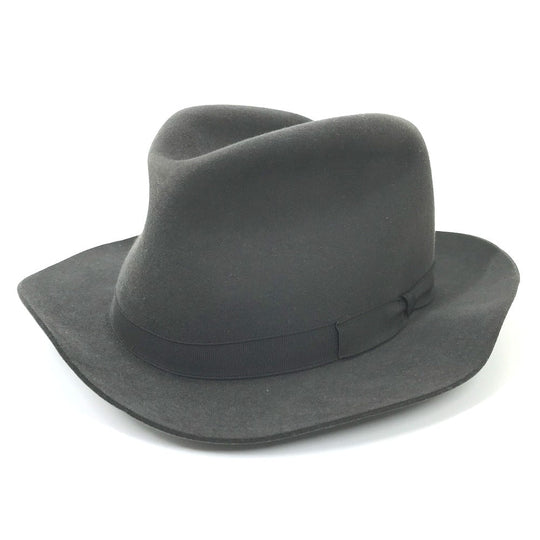 HERMES hat , Beaver Gray type Hat hat hat mens 56 Used Authentic