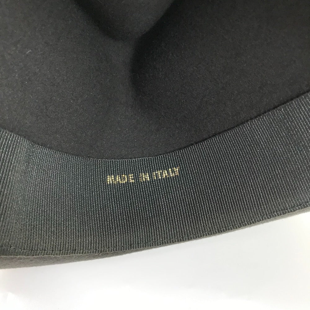 HERMES hat , Beaver Gray type Hat hat hat mens 56 Used Authentic