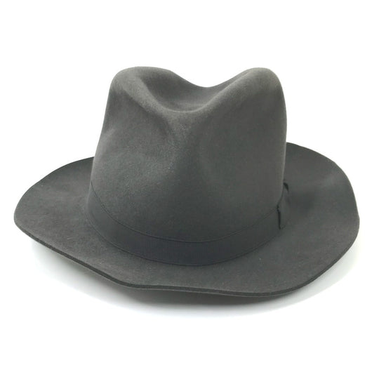 HERMES hat , Beaver Gray type Hat hat hat mens 56 Used Authentic