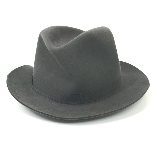 HERMES hat , Beaver Gray type Hat hat hat mens 56 Used Authentic