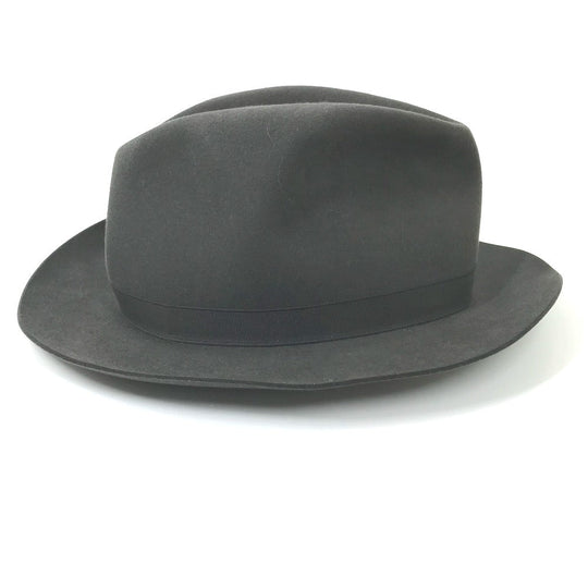 HERMES hat , Beaver Gray type Hat hat hat mens 56 Used Authentic