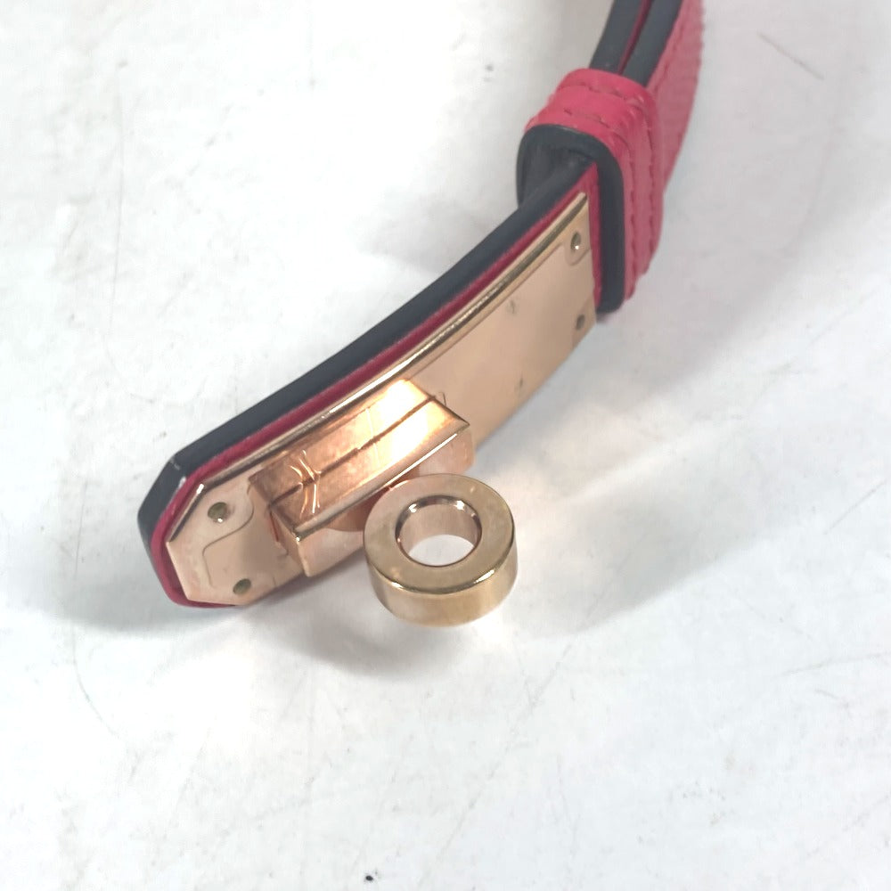 HERMES belt leather pink Kelly Belt Women Used Authentic