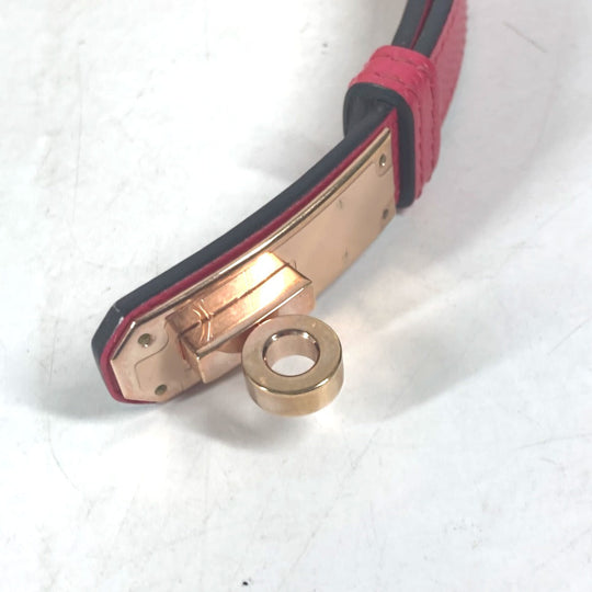 HERMES belt leather pink Kelly Belt Women Used Authentic