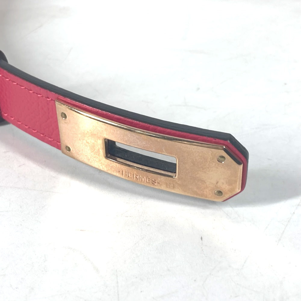 HERMES belt leather pink Kelly Belt Women Used Authentic