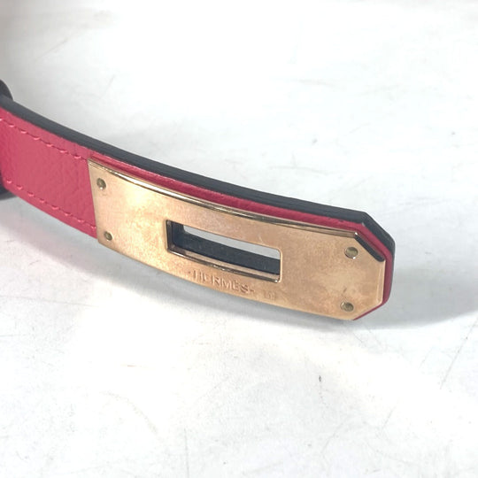 HERMES belt leather pink Kelly Belt Women Used Authentic