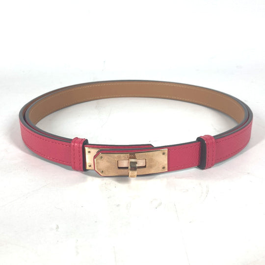 HERMES belt leather pink Kelly Belt Women Used Authentic