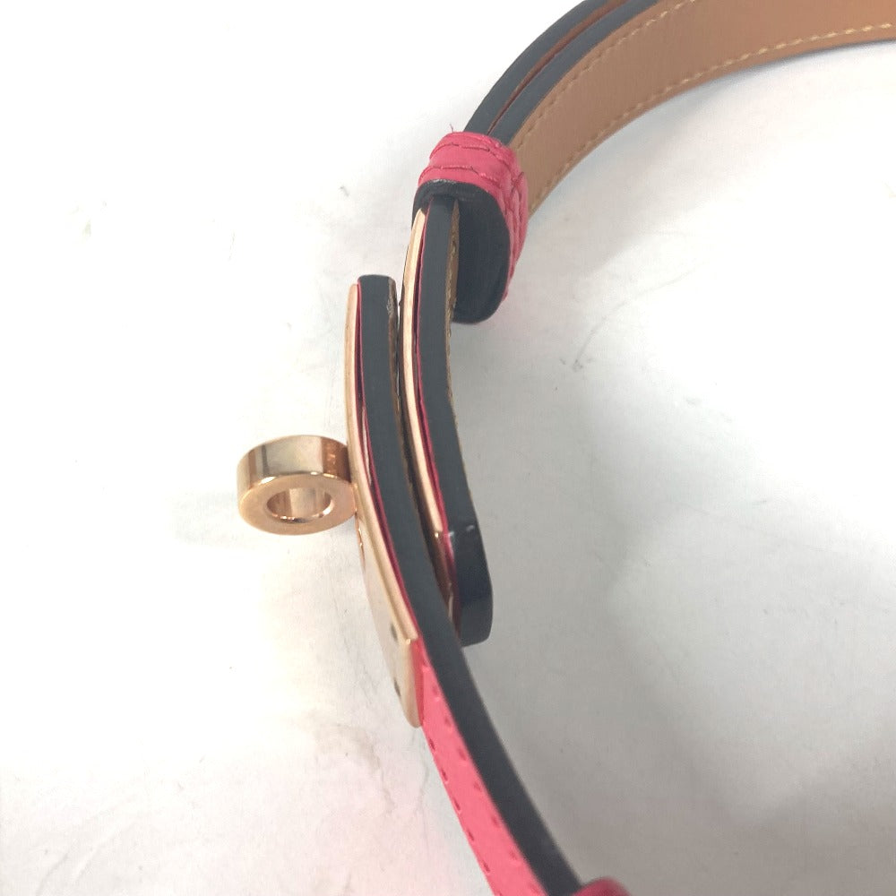 HERMES belt leather pink Kelly Belt Women Used Authentic