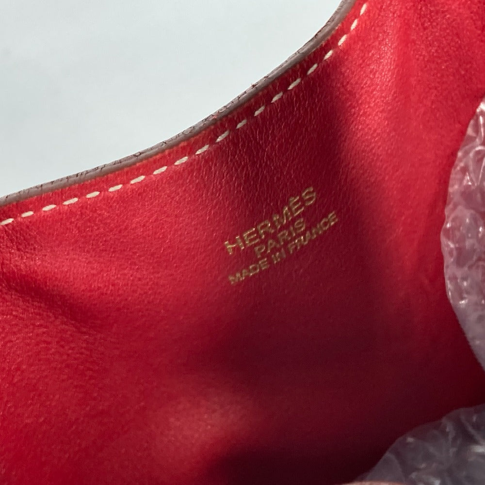 HERMES Tote Bag leather Red type Shoulder Bag Doble Sense 28 Women Used Authentic
