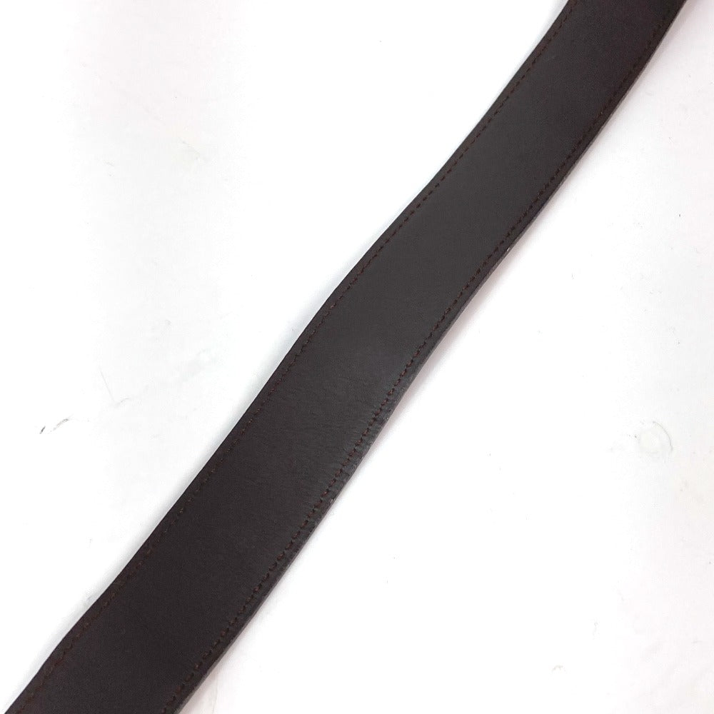 HERMES belt leather Brown By color Punching logo unisex(Unisex) 90 Used Authentic