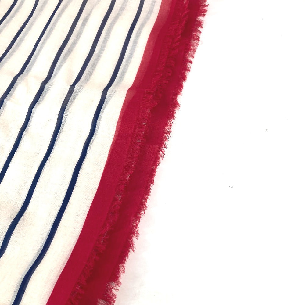 LOUIS VUITTON Stall M76193 cotton White x red LV Escal Etoile Pareo Summer Stripe Women Used Authentic