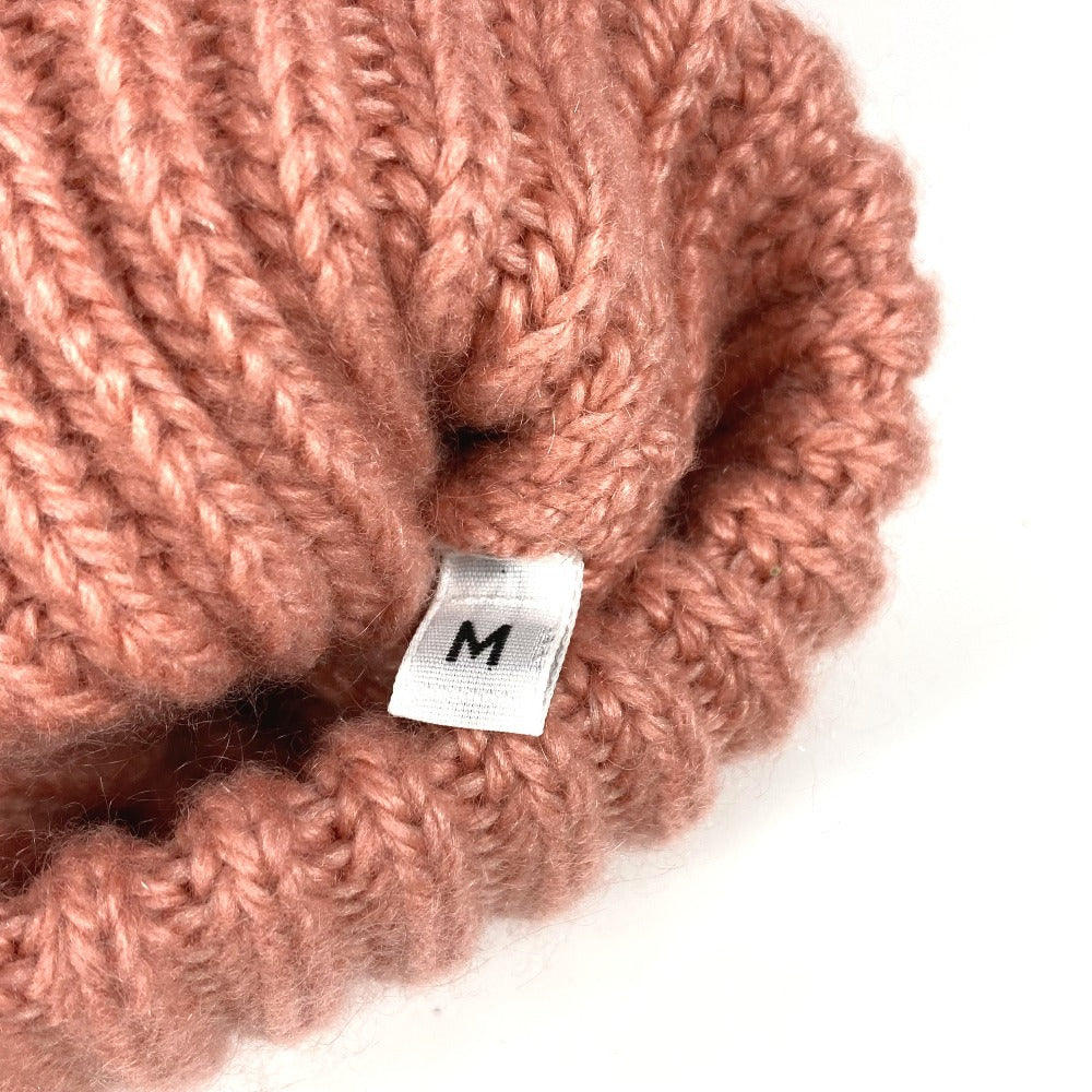 HERMES gloves Cashmere, Mohair pink Serie logo gloves Women M Used Authentic