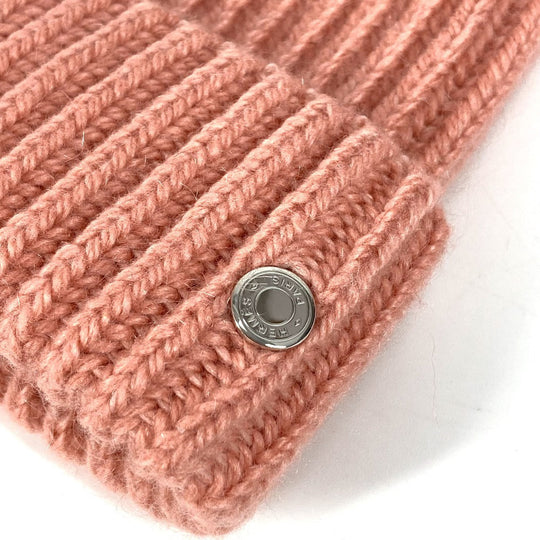 HERMES gloves Cashmere, Mohair pink Serie logo gloves Women M Used Authentic