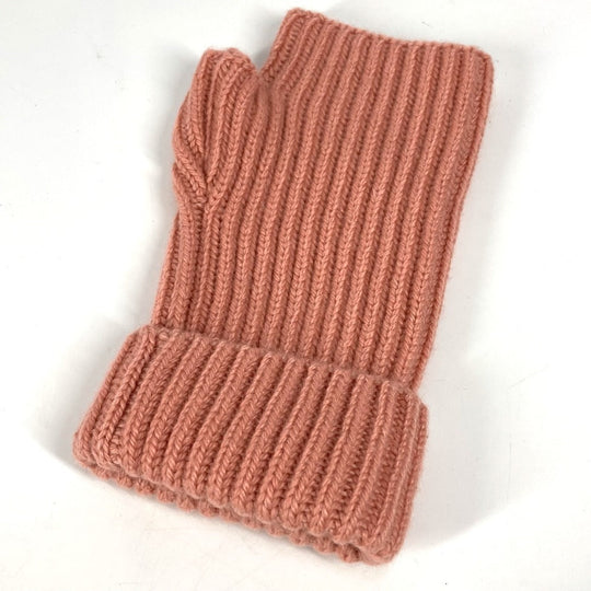 HERMES gloves Cashmere, Mohair pink Serie logo gloves Women M Used Authentic