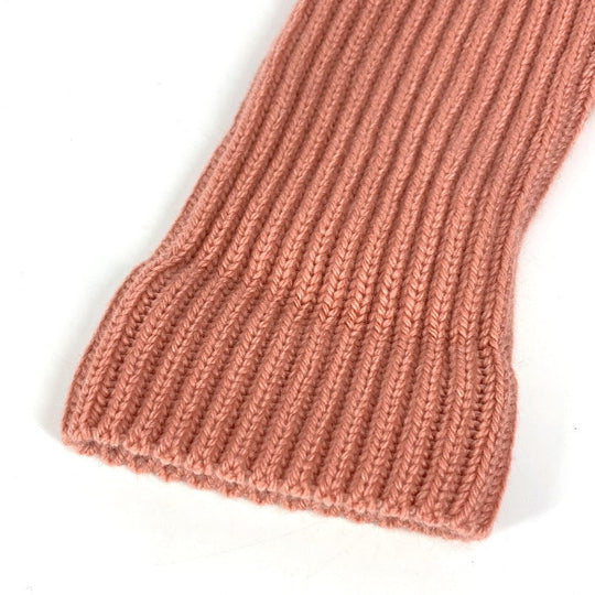 HERMES gloves Cashmere, Mohair pink Serie logo gloves Women M Used Authentic