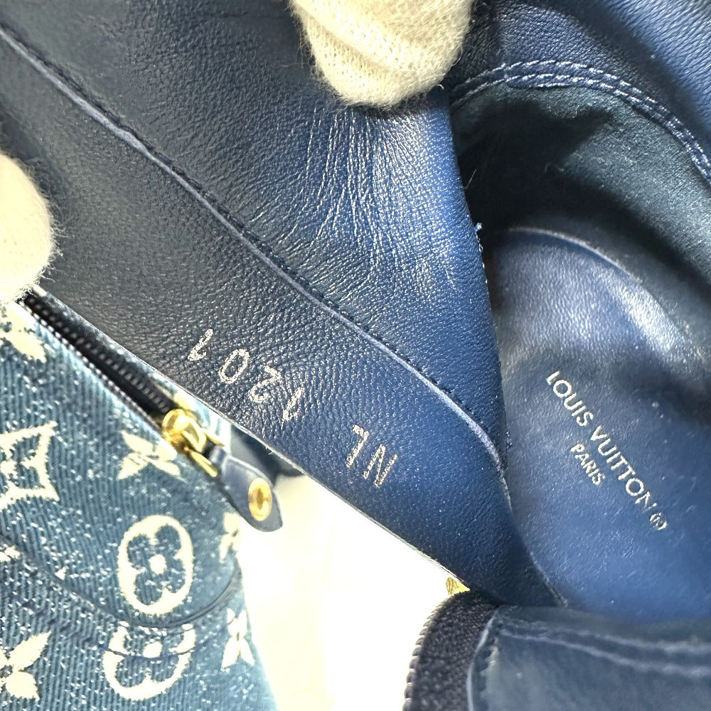 LOUIS VUITTON boots NL1201 denim blue Silhouette line Women 36 Used Authentic