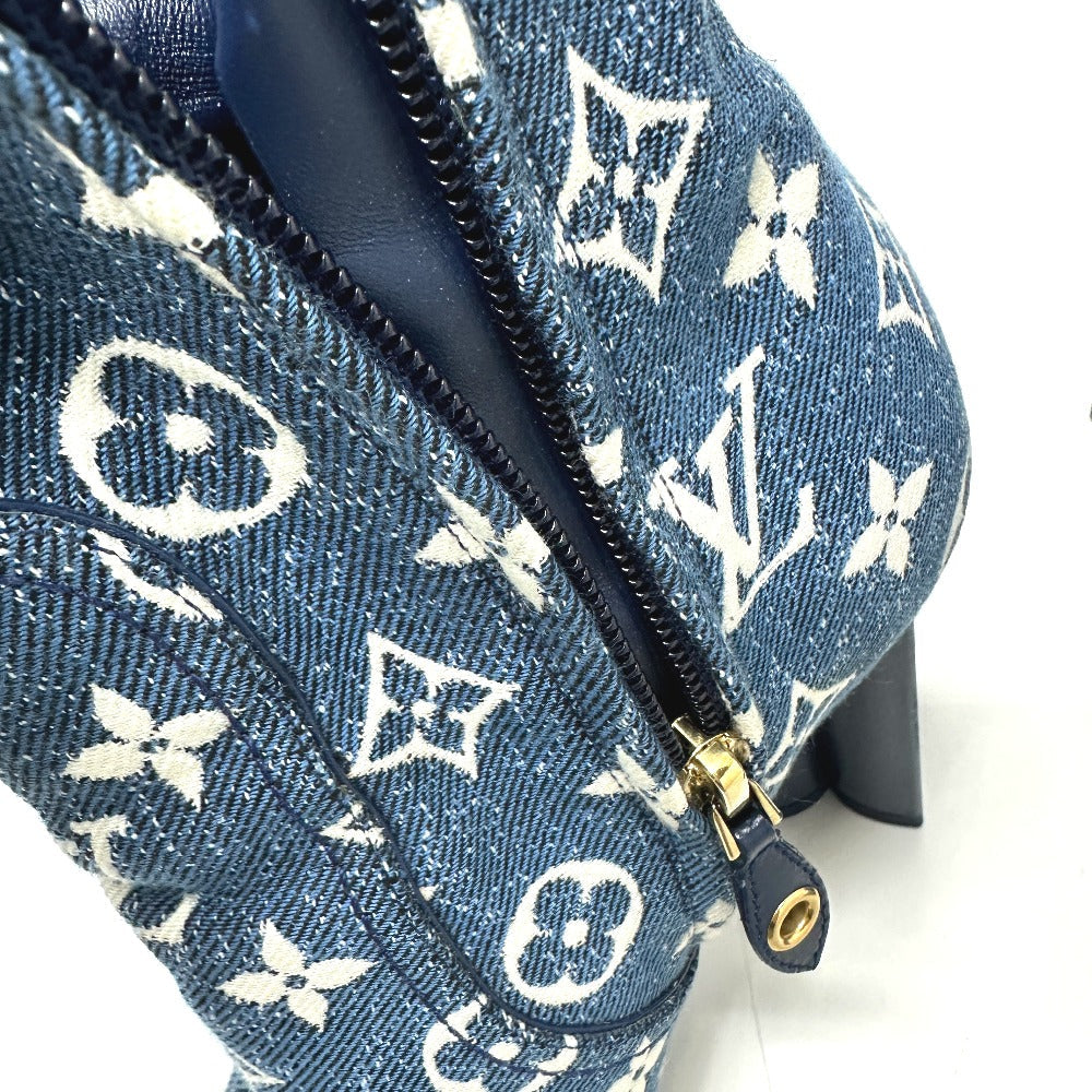 LOUIS VUITTON boots NL1201 denim blue Silhouette line Women 36 Used Authentic