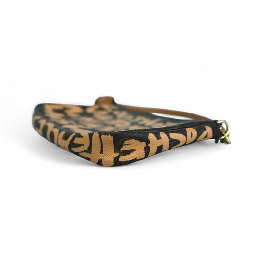Louis Vuitton Stephen Sprouse Graffiti Clutch Monogram Canvas Brown Orange Unisex Handbag Zip