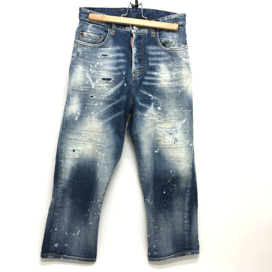 DSQUARED2 Denim pants S75LB595 cotton blue paint/apparel Denim pants Women 34 Used Authentic