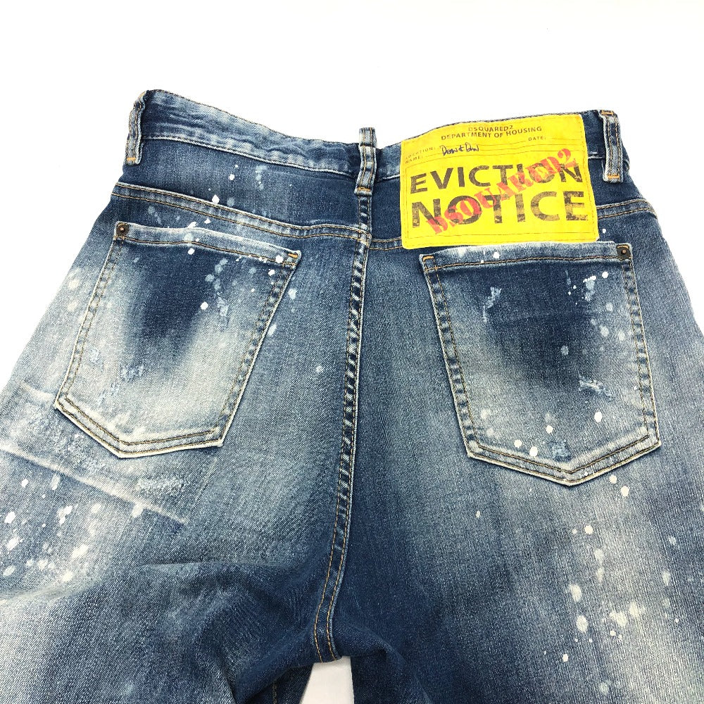 DSQUARED2 Denim pants S75LB595 cotton blue paint/apparel Denim pants Women 34 Used Authentic
