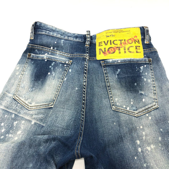 DSQUARED2 Denim pants S75LB595 cotton blue paint/apparel Denim pants Women 34 Used Authentic