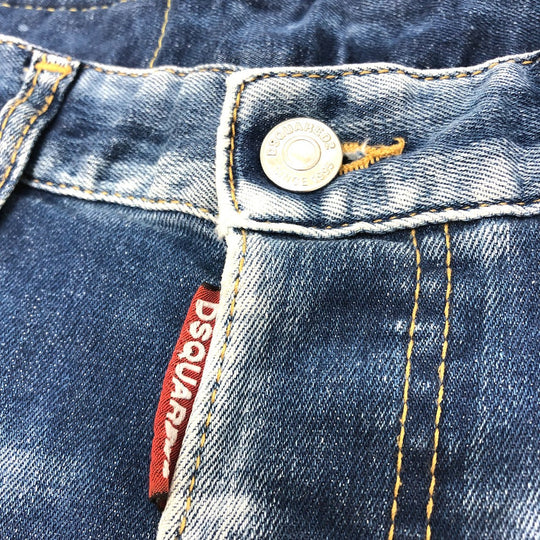 DSQUARED2 Denim pants S75LB595 cotton blue paint/apparel Denim pants Women 34 Used Authentic