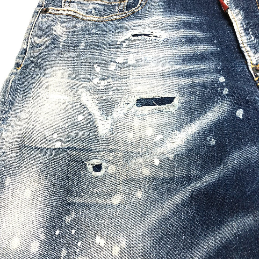 DSQUARED2 Denim pants S75LB595 cotton blue paint/apparel Denim pants Women 34 Used Authentic