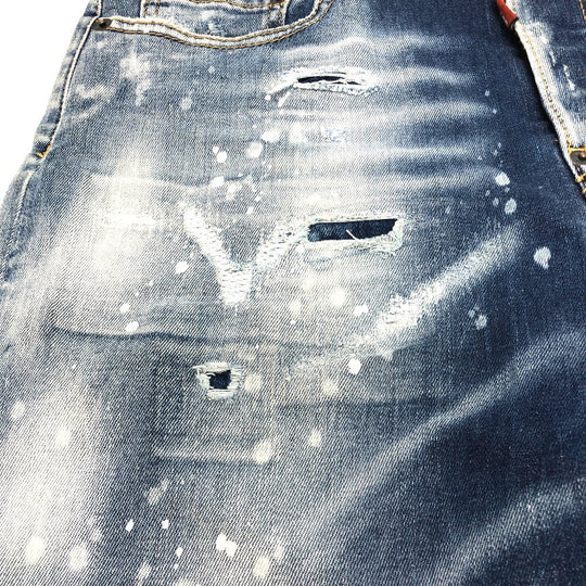 DSQUARED2 Denim pants S75LB595 cotton blue paint/apparel Denim pants Women 34 Used Authentic