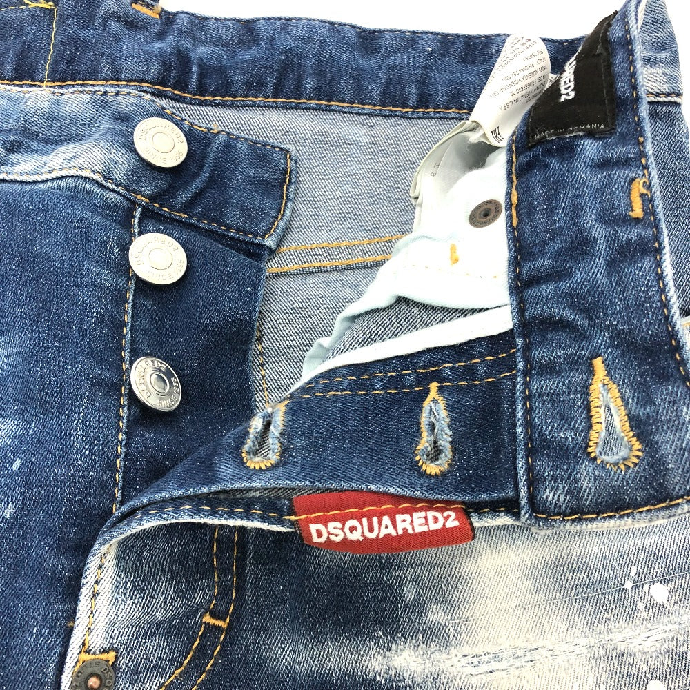 DSQUARED2 Denim pants S75LB595 cotton blue paint/apparel Denim pants Women 34 Used Authentic