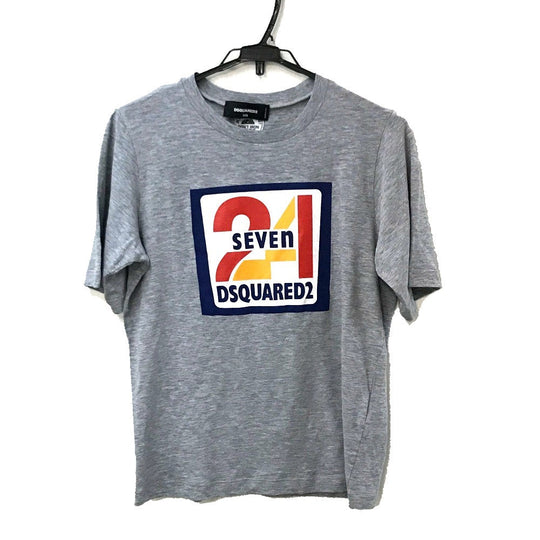 DSQUARED2 Short sleeve T-shirt cotton gray 24SEVEN EASY TEE Women XXS Used Authentic