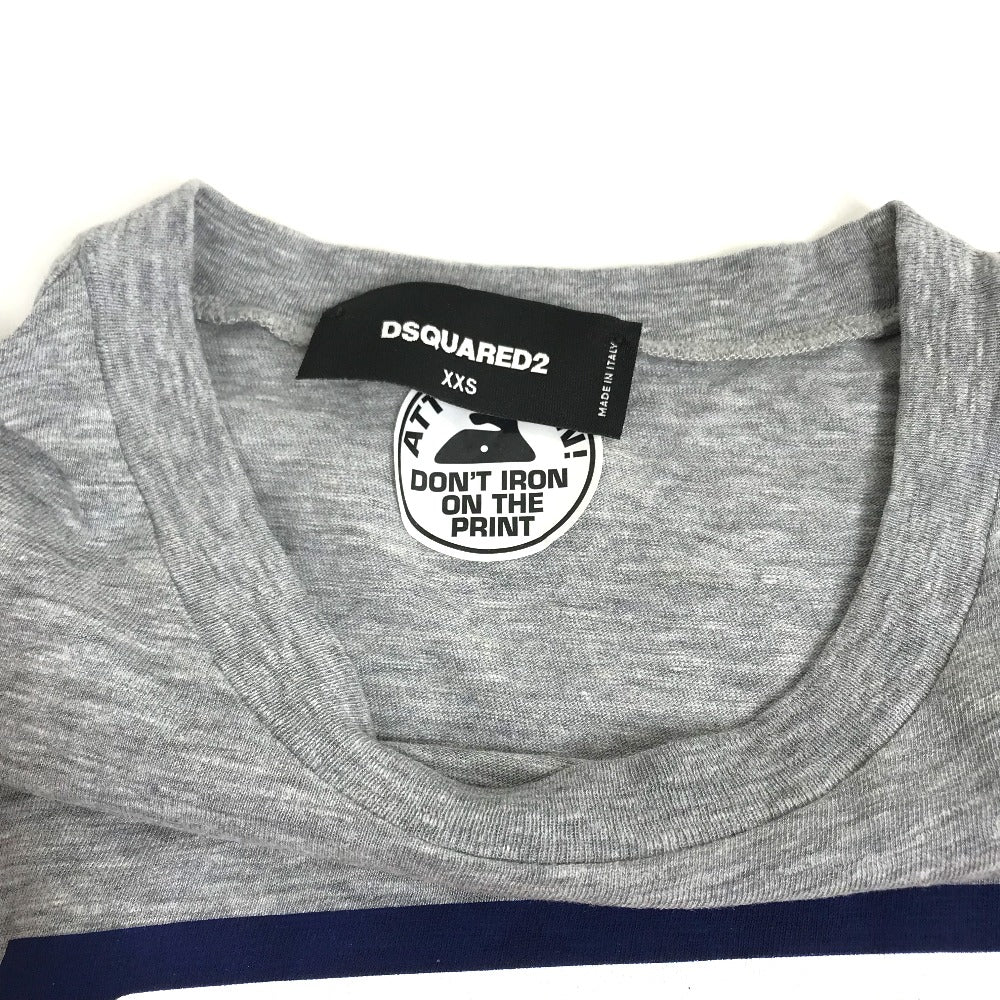 DSQUARED2 Short sleeve T-shirt cotton gray 24SEVEN EASY TEE Women XXS Used Authentic