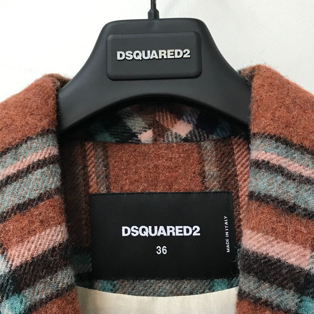 DSQUARED2 Jacket S75AA0396 wool multicolor 2023 latest model Check Pattern Women 36 Used Authentic